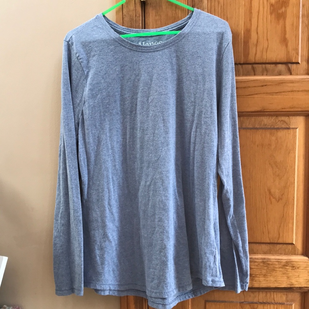 Ladies blue long sleeve tshirt